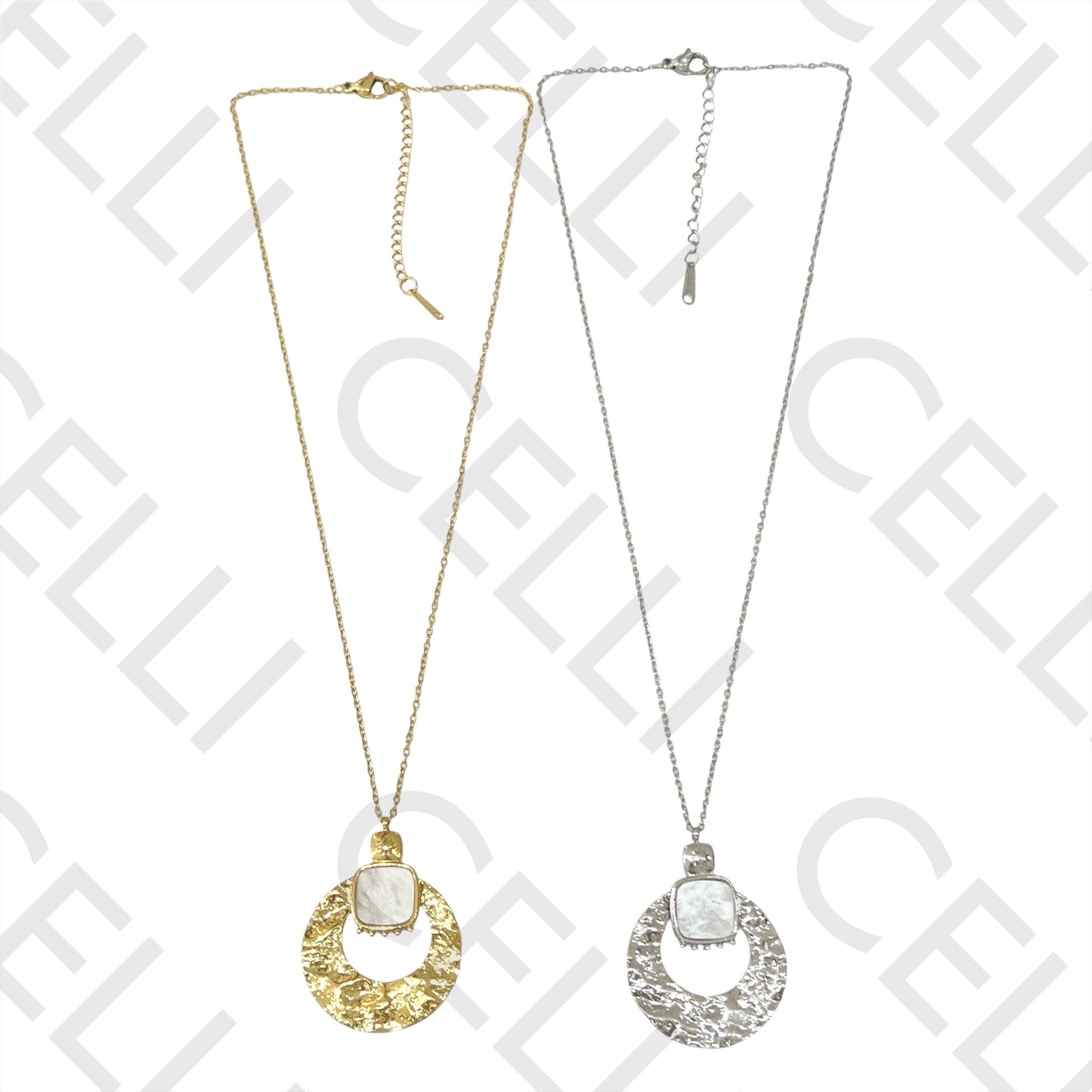 Colar de Aço - sol com madrepérola