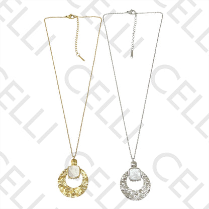 Colar de Aço - sol com madrepérola