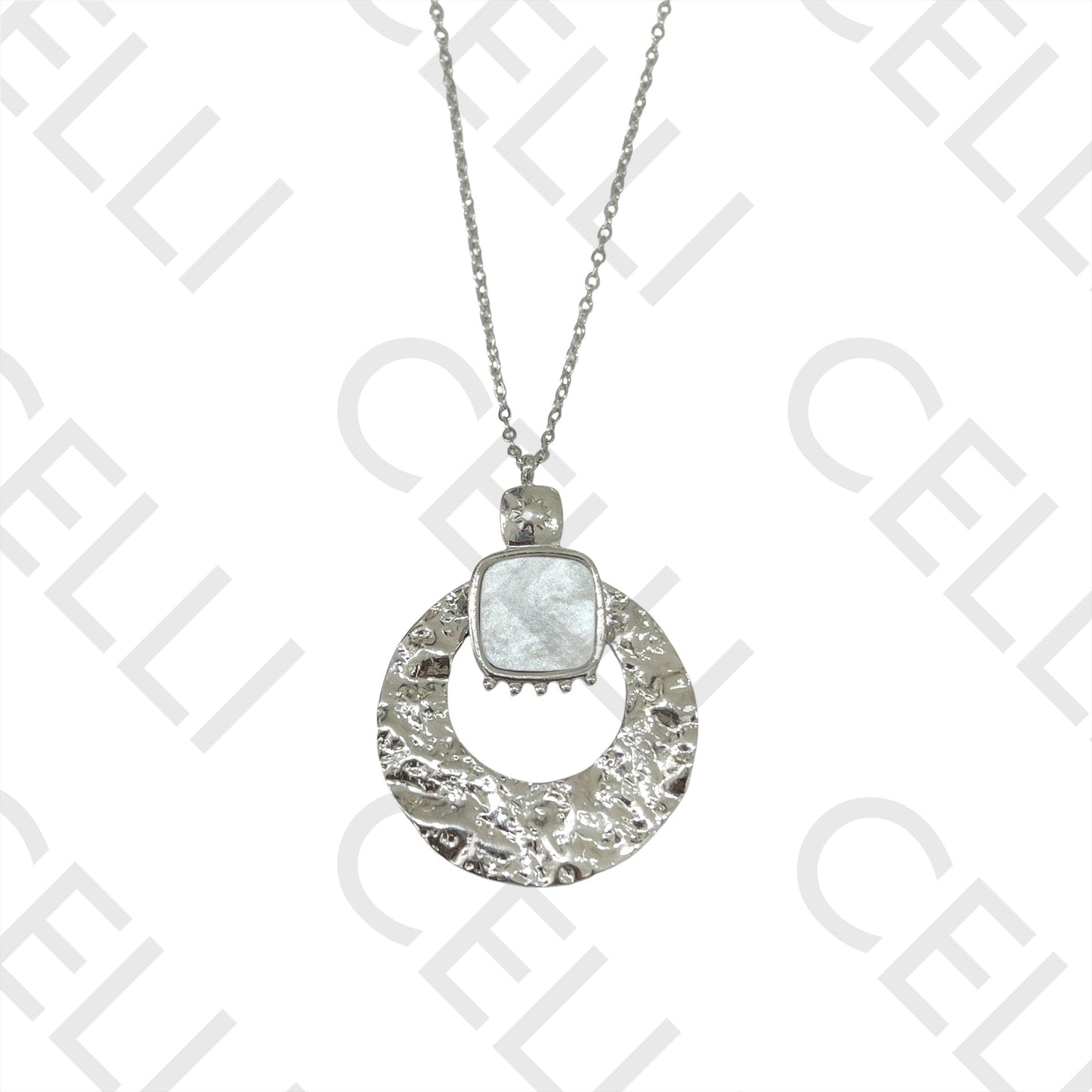 Colar de Aço - sol com madrepérola