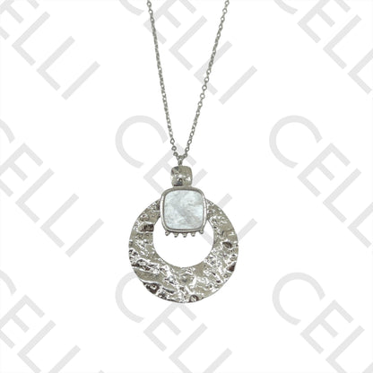 Colar de Aço - sol com madrepérola