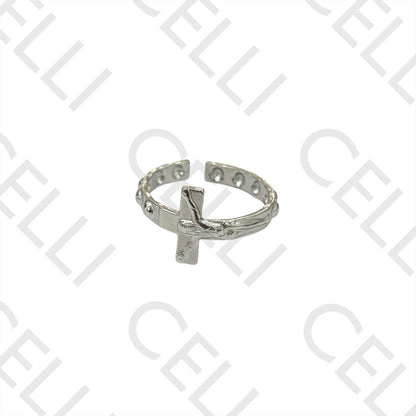 Steel Ring - cross