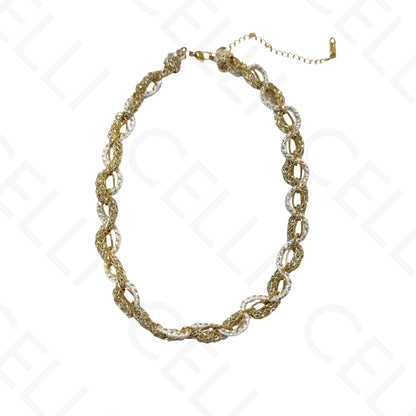 Colar de aço - corrente com fio de algodão