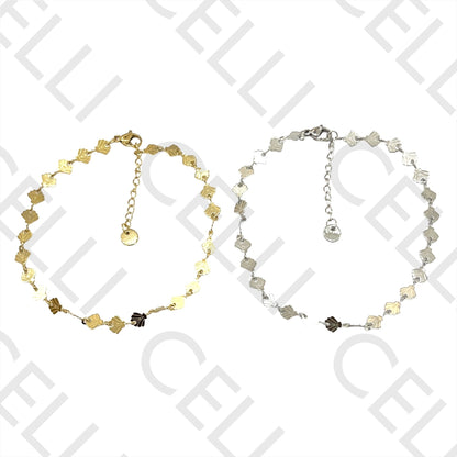 Ankle Bracelet Steel - Shells