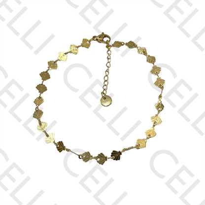 Ankle Bracelet Steel - Shells