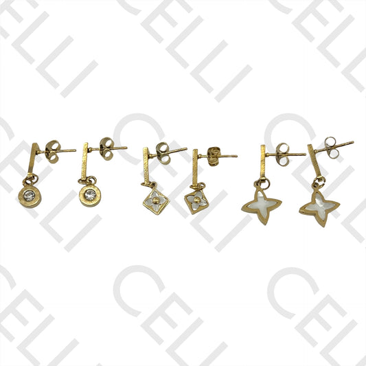 Steel Earring - Pack of 3 pairs
