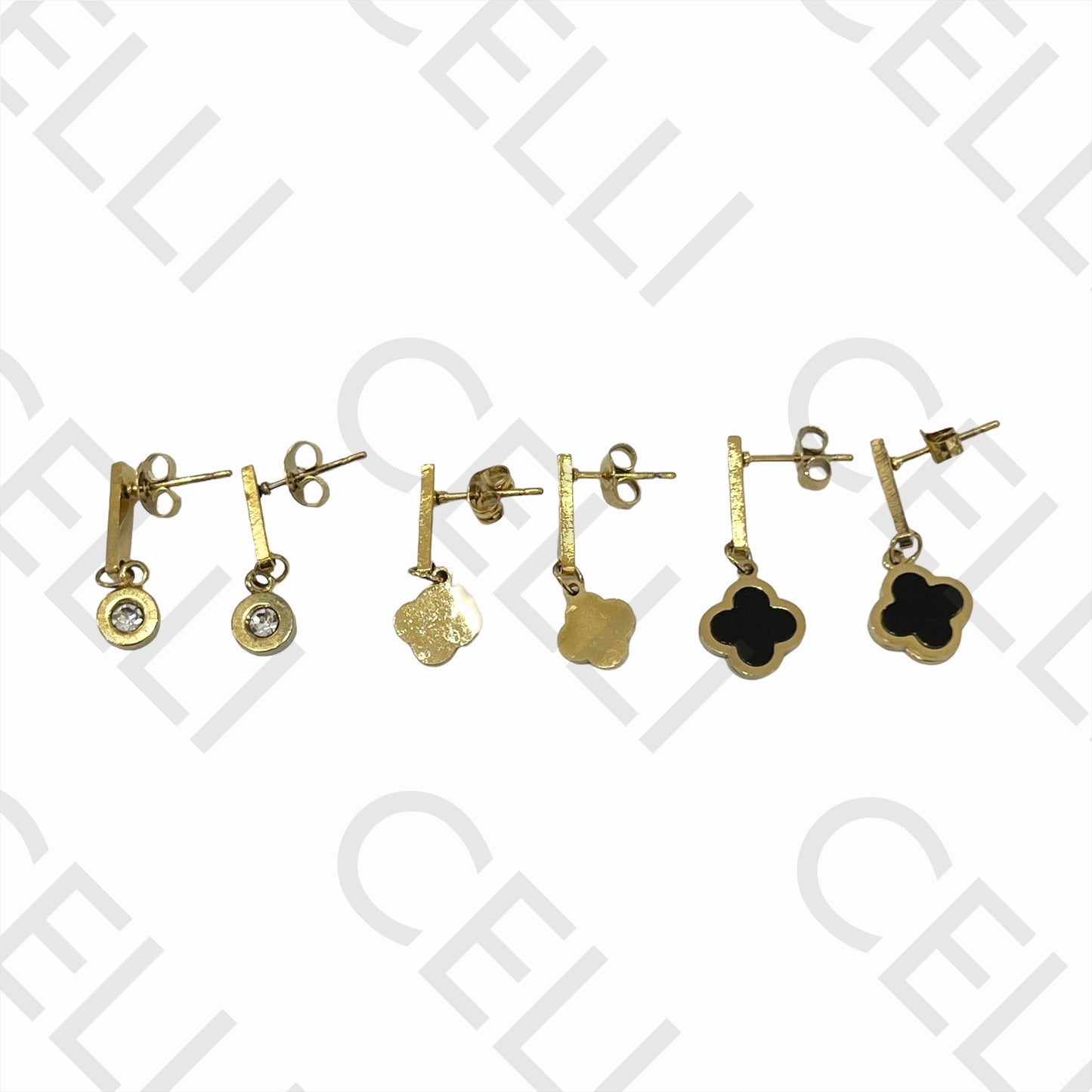 Steel Earring - Pack of 3 pairs