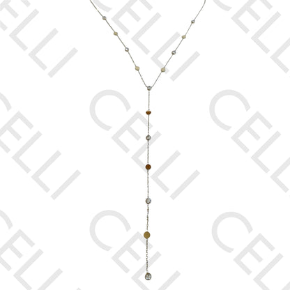 Y形钢制项链带闪钻