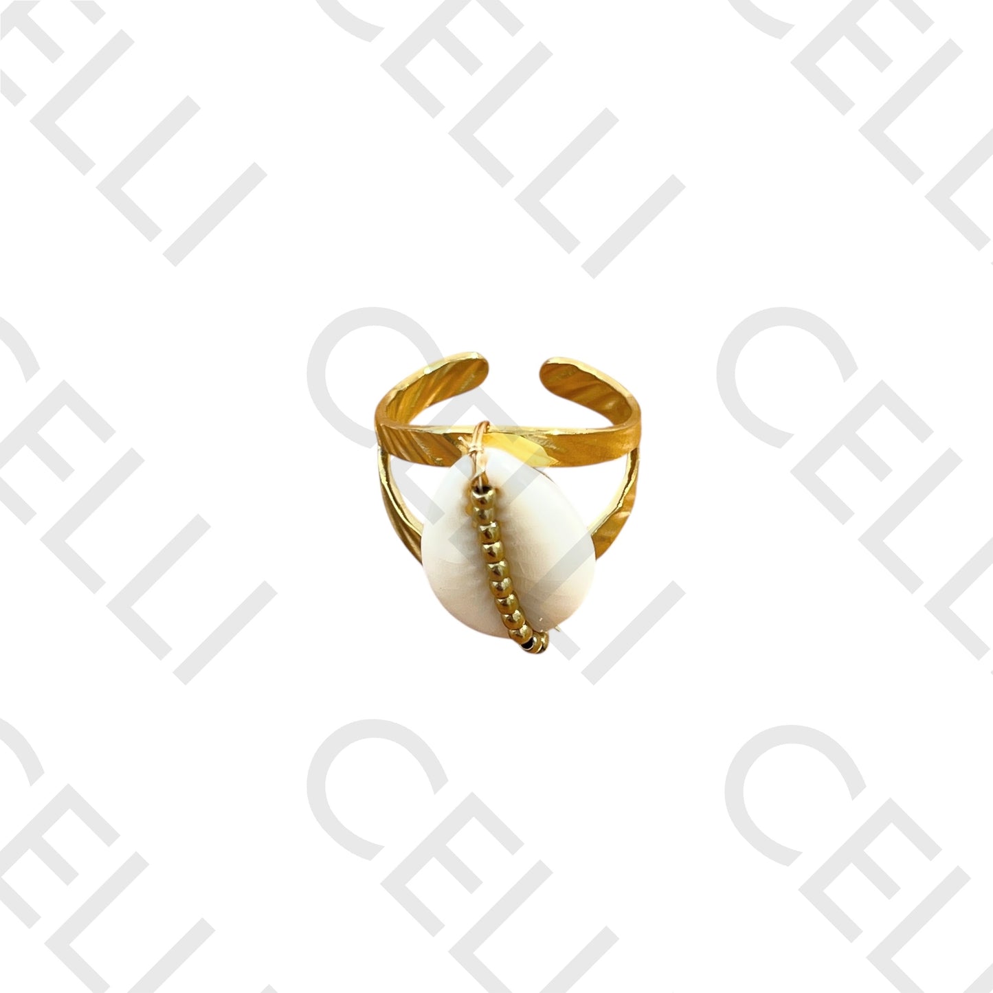 Steel Ring - Natural Búzio