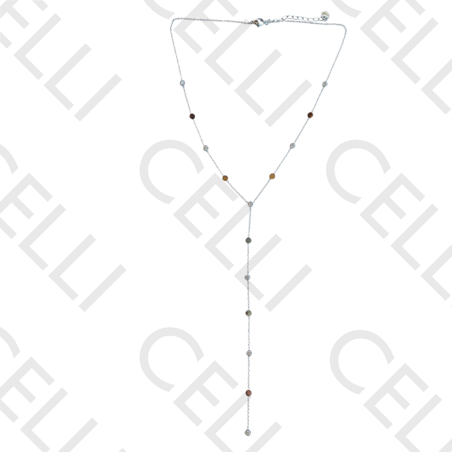 Y形钢制项链带闪钻