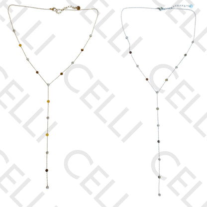 Y形钢制项链带闪钻