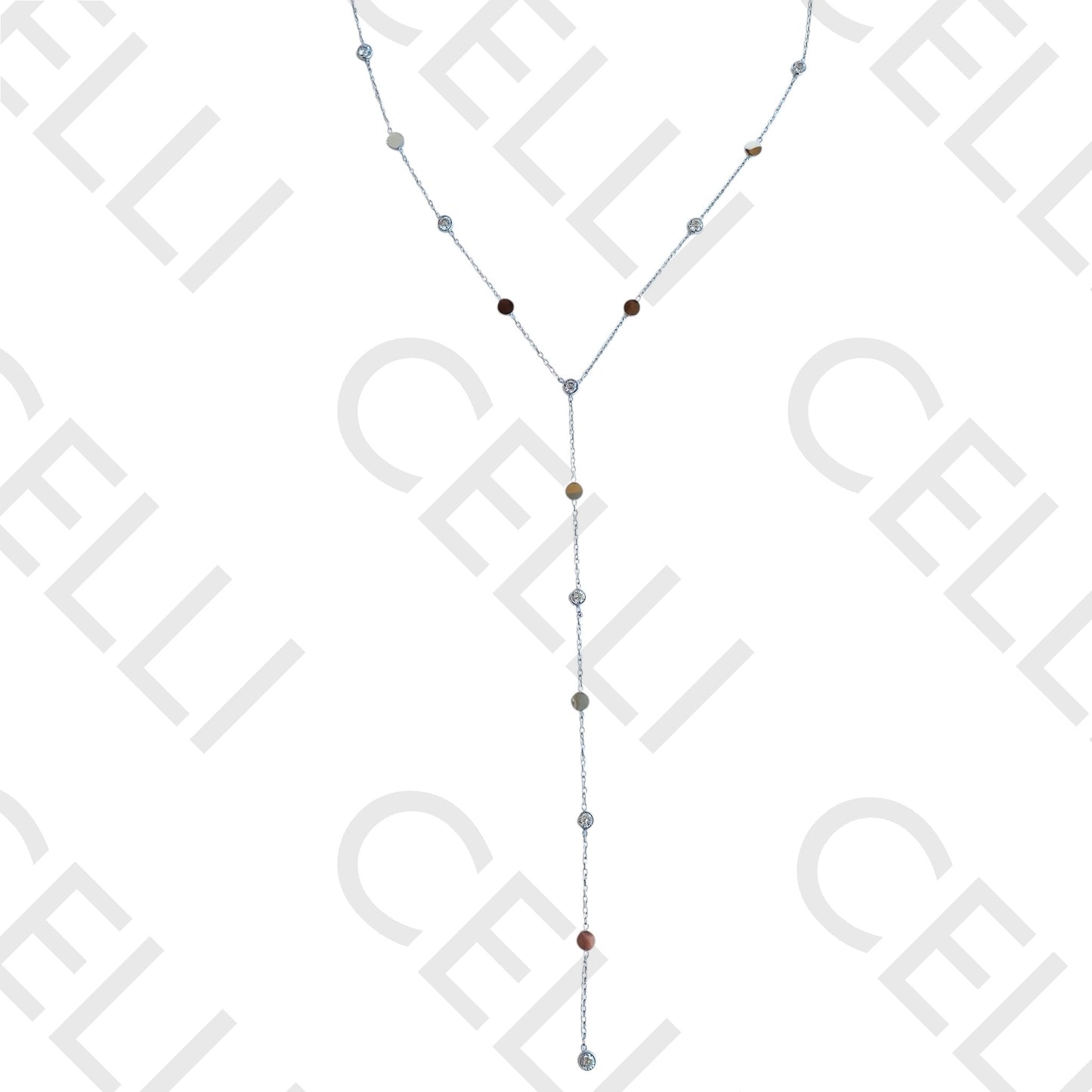 Y形钢制项链带闪钻