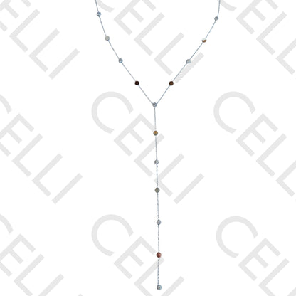 Y形钢制项链带闪钻