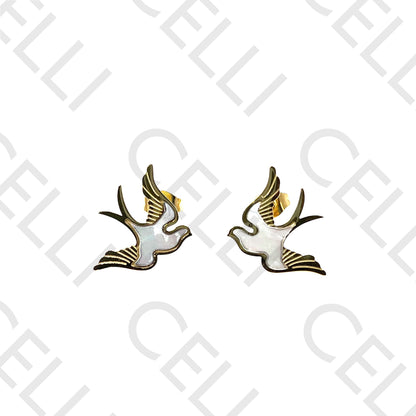Steel Necklace/Earring - Bird