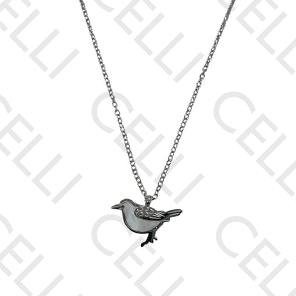 Steel Necklace/Earring - Bird