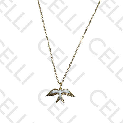 不锈钢项链/耳环 - 鸟形