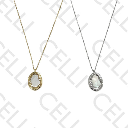 Colar de aço - madrepérola