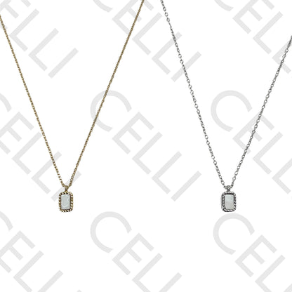 Steel Filter - rectangular with mother-of-pearl