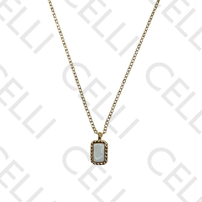 Steel Filter - rectangular with mother-of-pearl