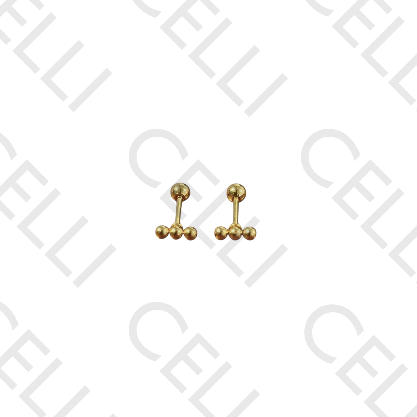 Piercing de Aço - três bolas