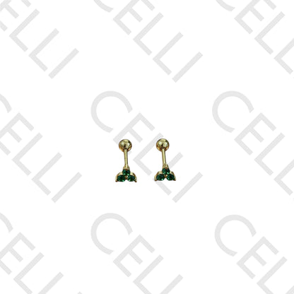 Piercing de Aço - 3 brilhantes em triangulo