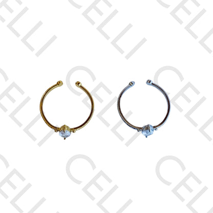 Anel de Aço - brilhante oval