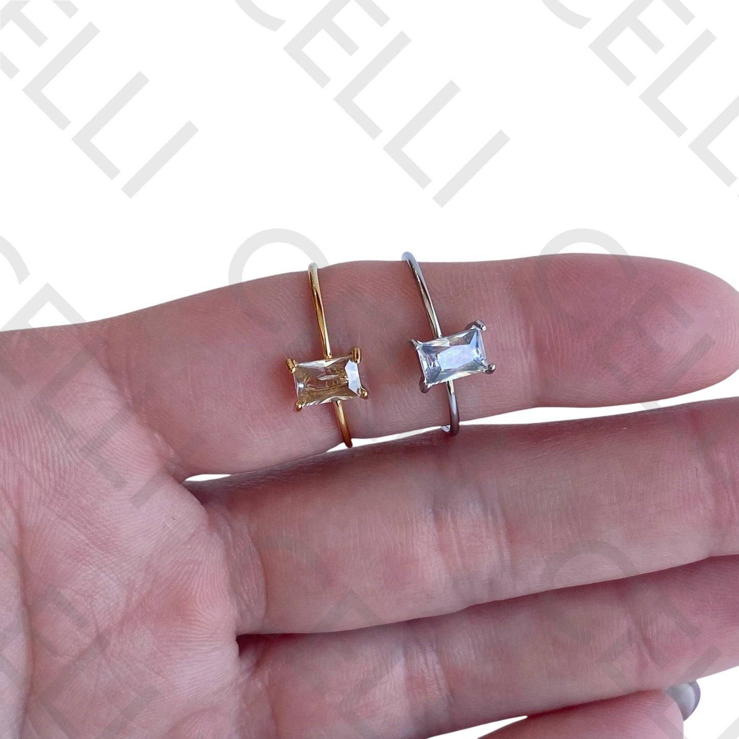 Steel Ring - Bright Rectangular