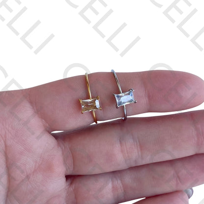 Steel Ring - Bright Rectangular