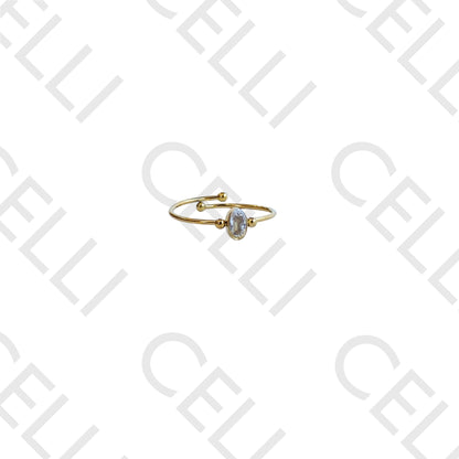 Anel de Aço - brilhante oval