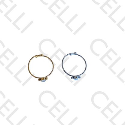 Anel de Aço - brilhante oval