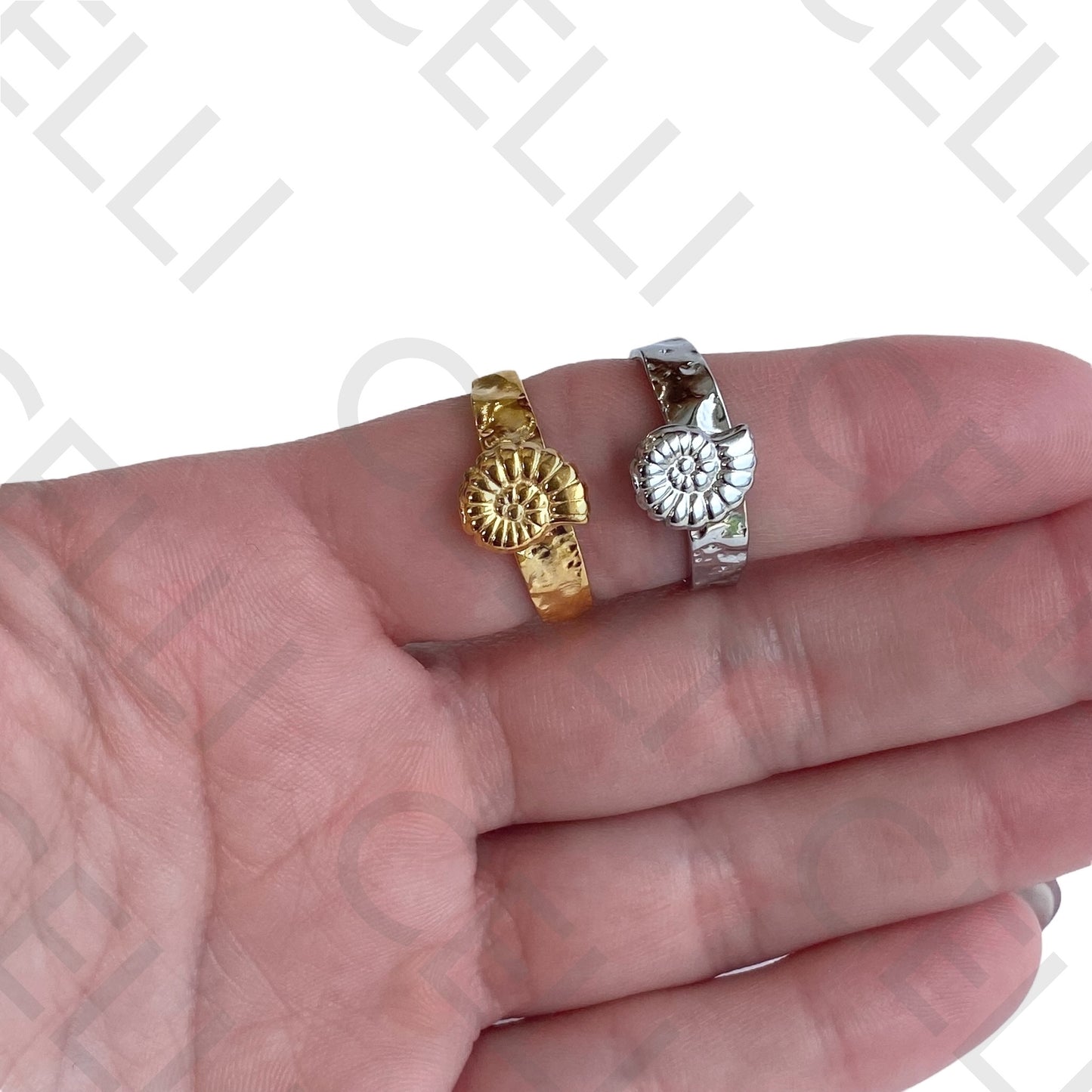 Anel de Aço - búzio caracol