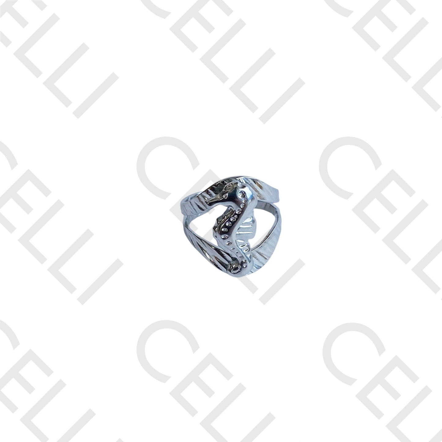 Steel Ring - Seahorse
