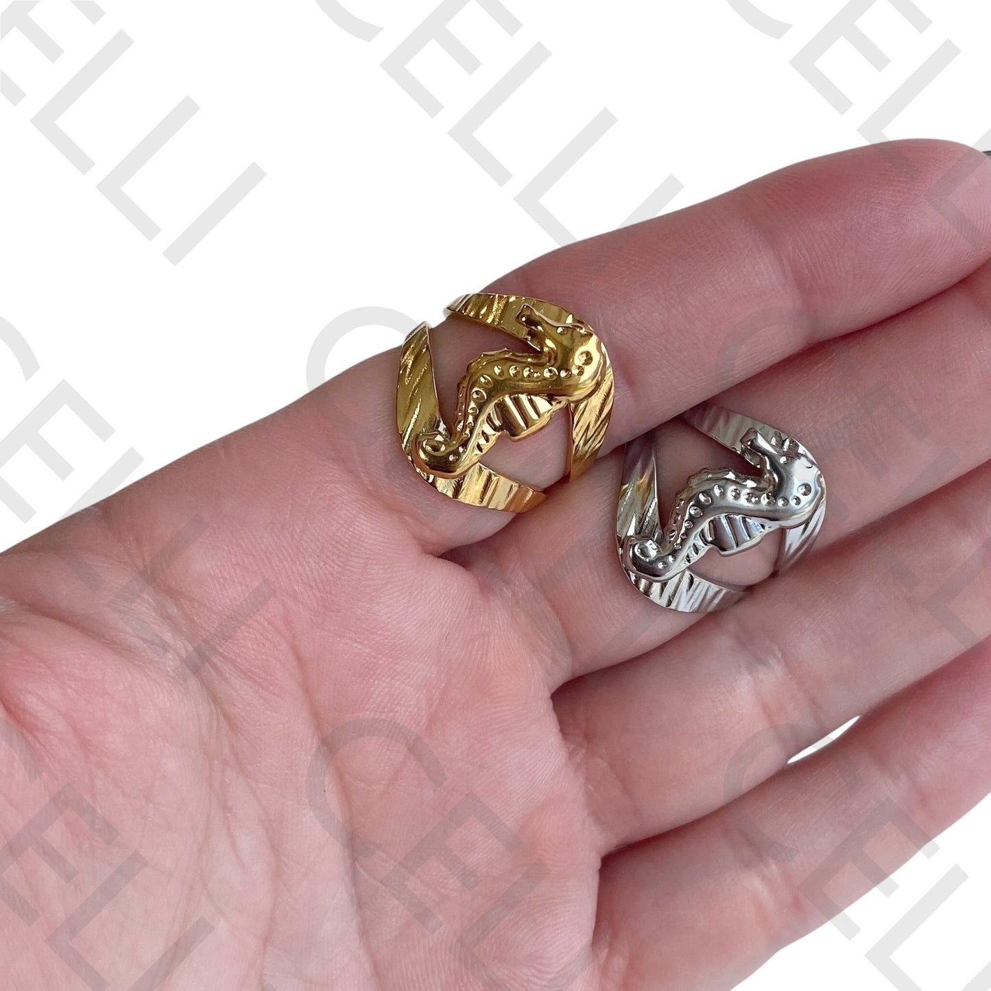 Steel Ring - Seahorse