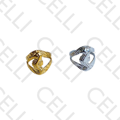 Steel Ring - Seahorse