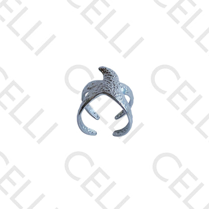 Steel Ring - Large Starfish