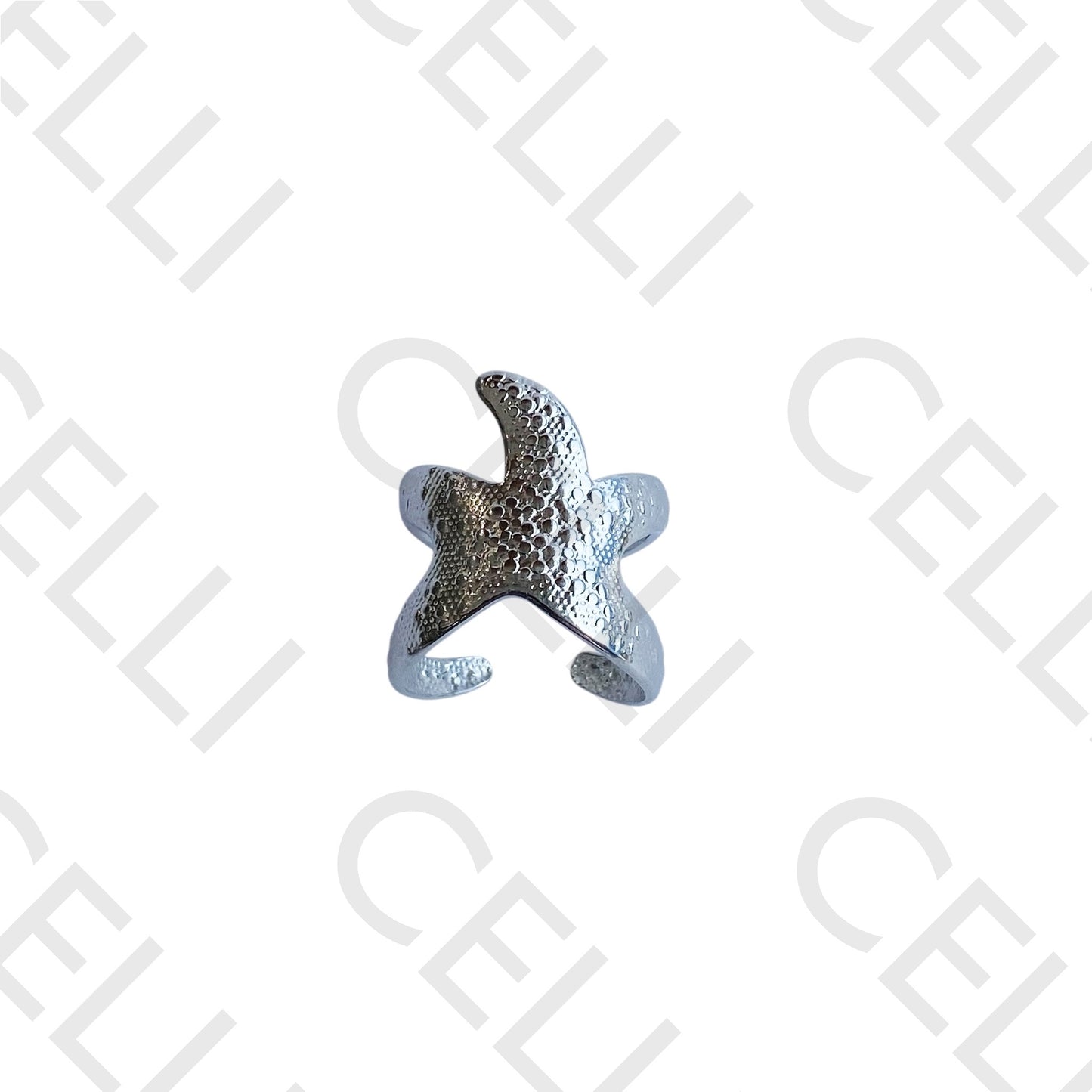 Steel Ring - Large Starfish