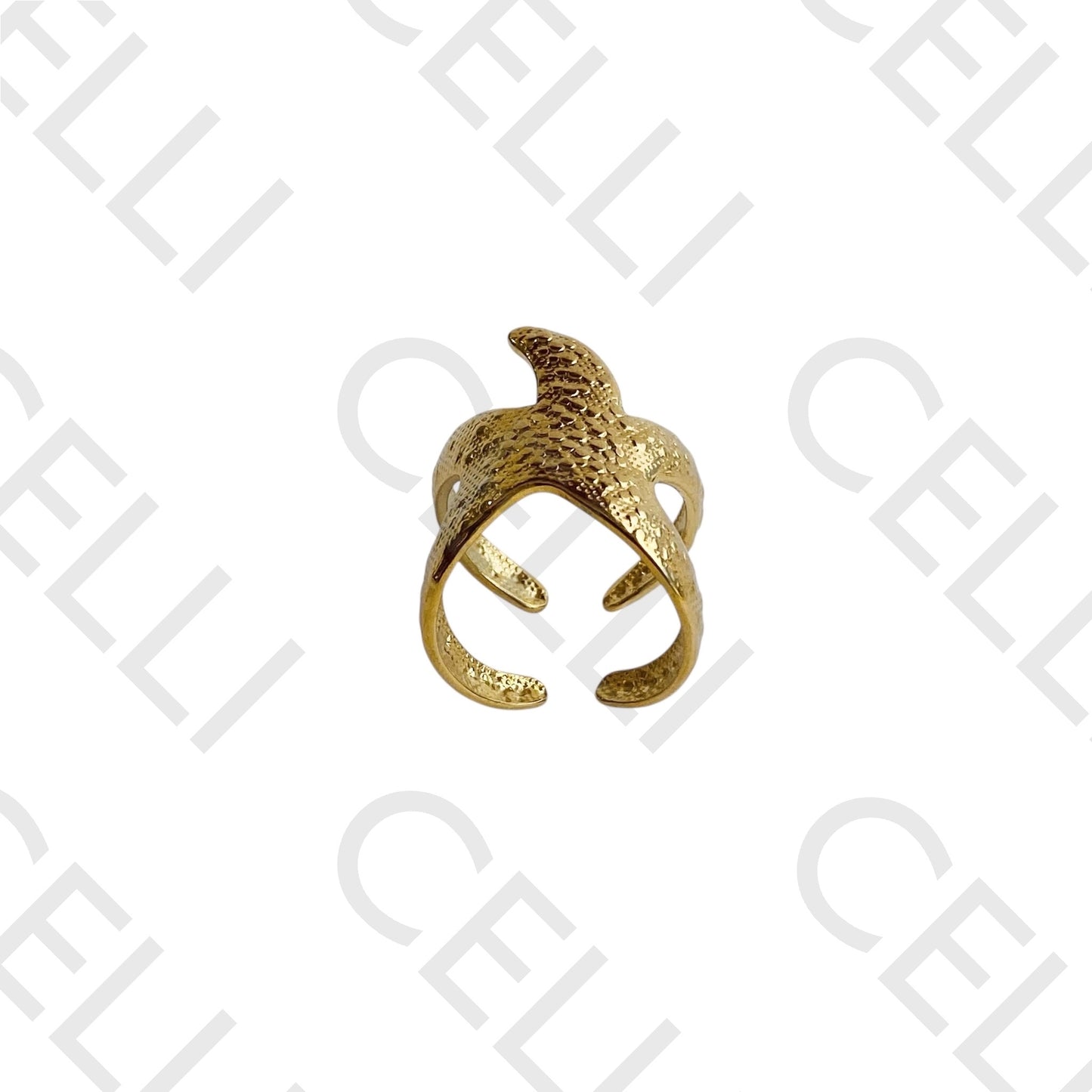 Steel Ring - Large Starfish