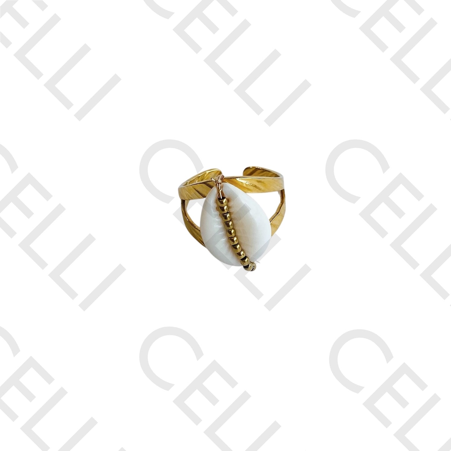 Steel Ring - Natural Búzio