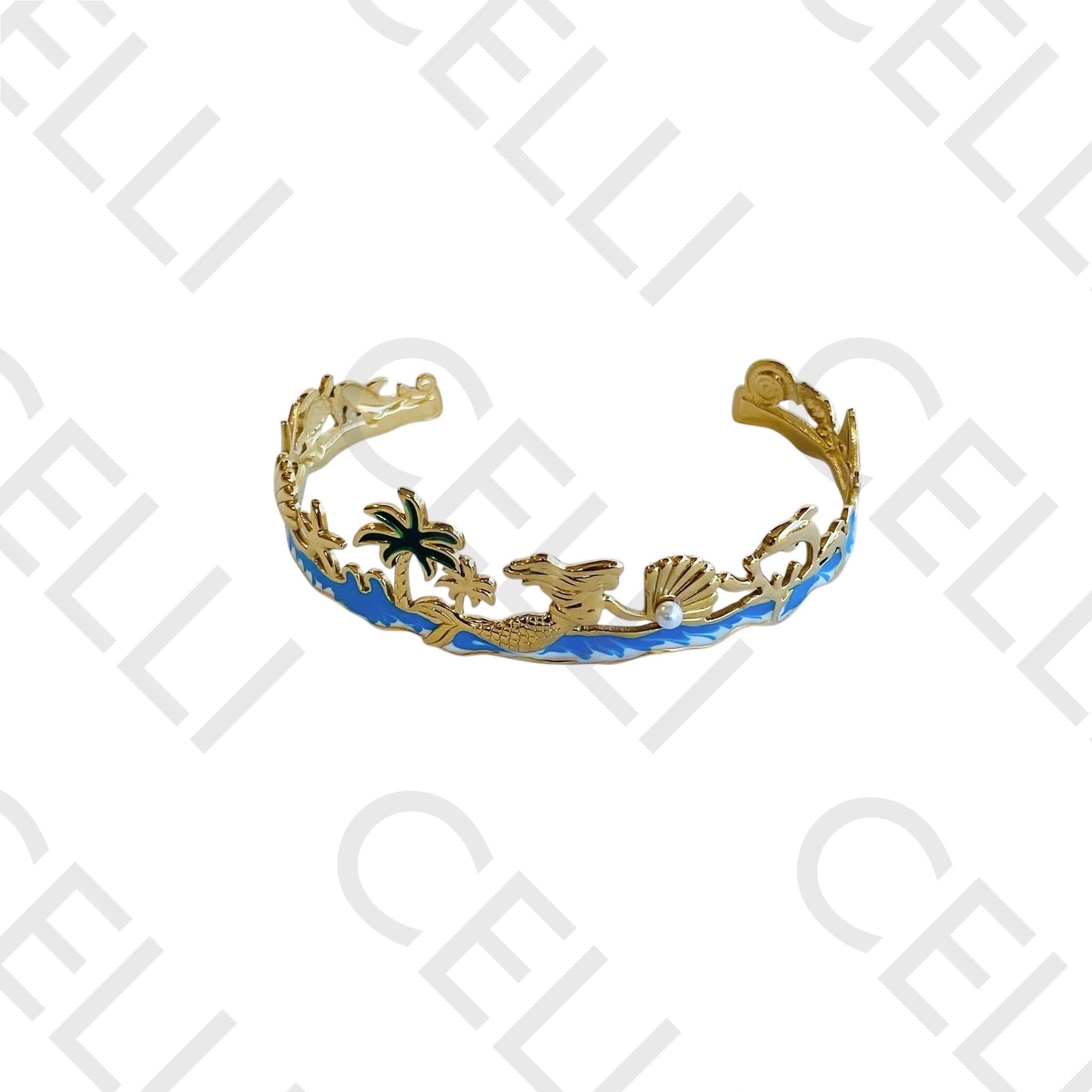 Adjustable Steel Bracelet/Ring - Beach Elements