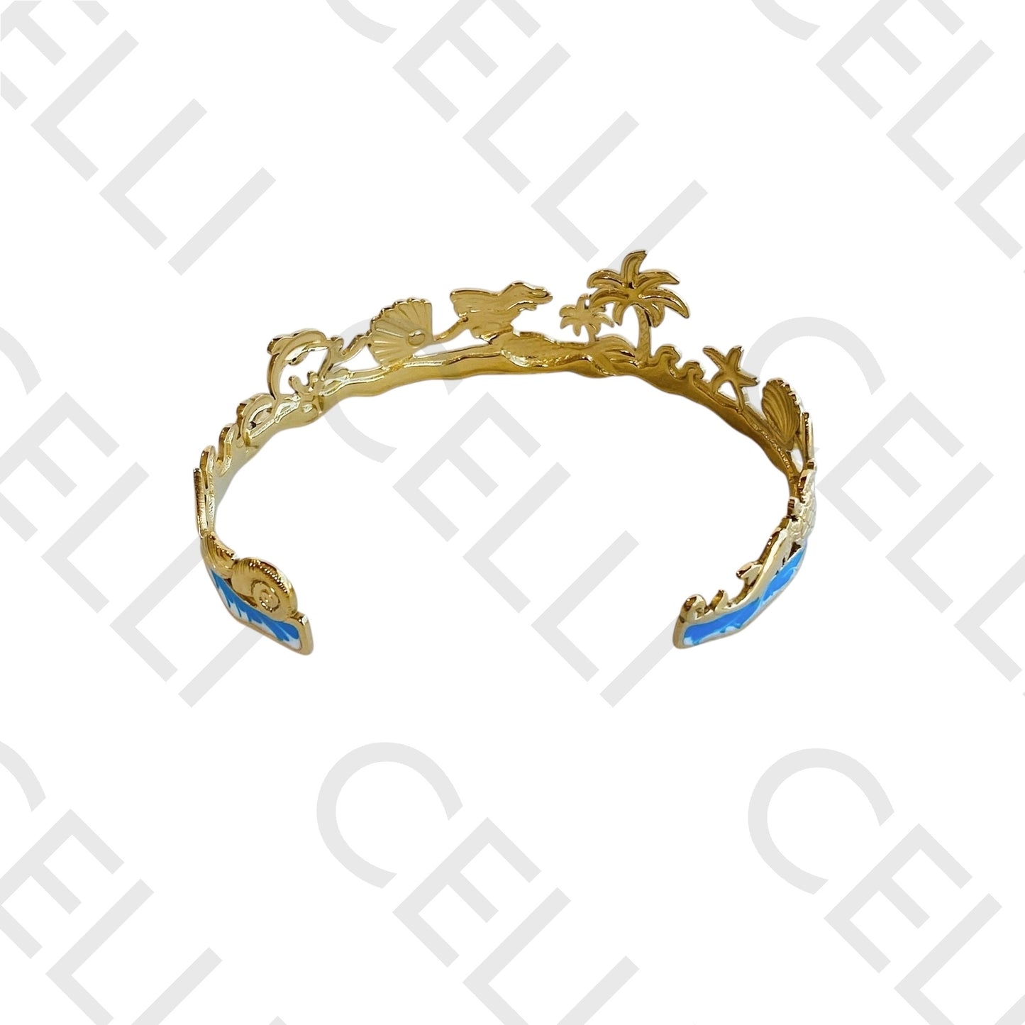 Adjustable Steel Bracelet/Ring - Beach Elements