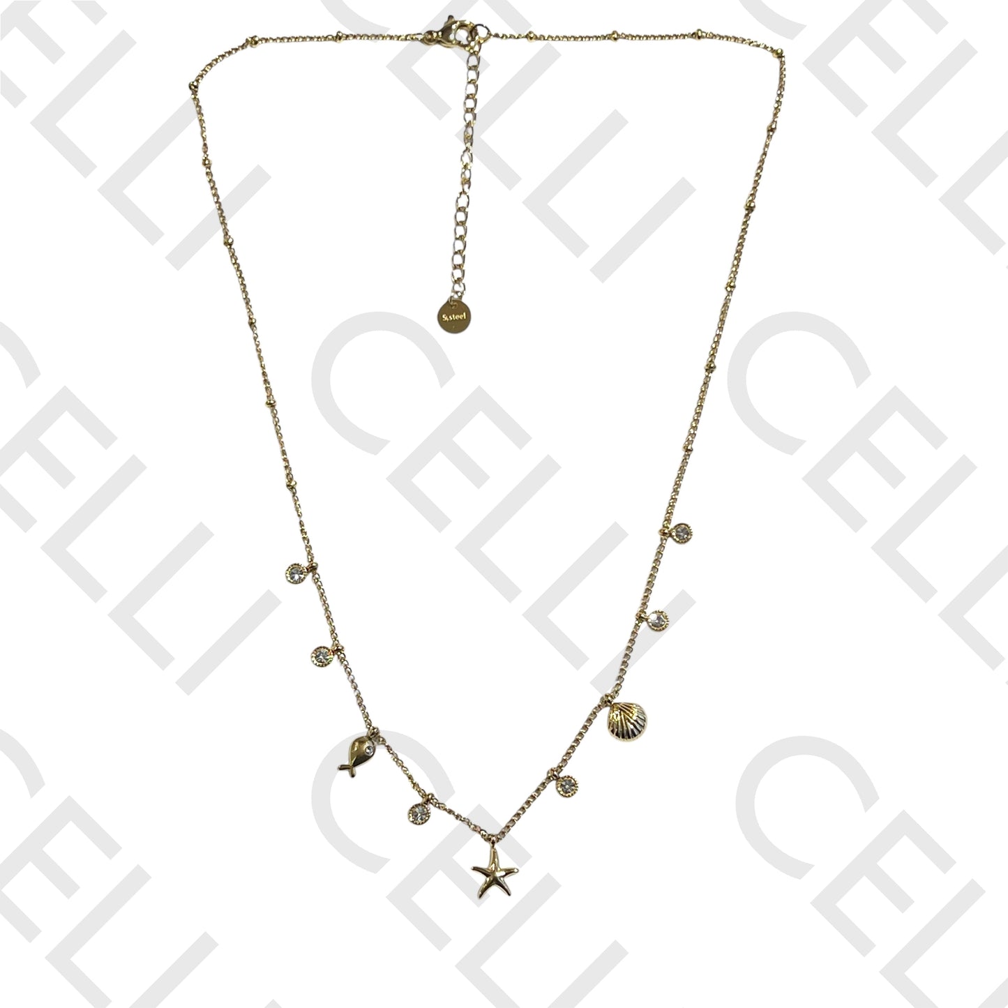 不锈钢项链 - 海洋主题小勋章