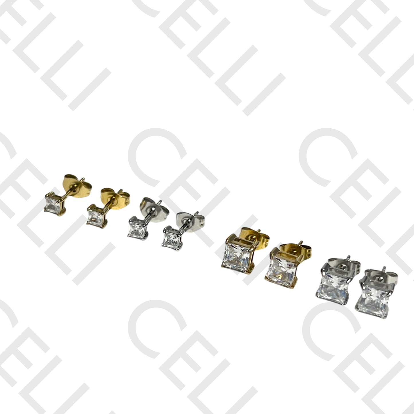 Salto de acero - cuadrado brillante