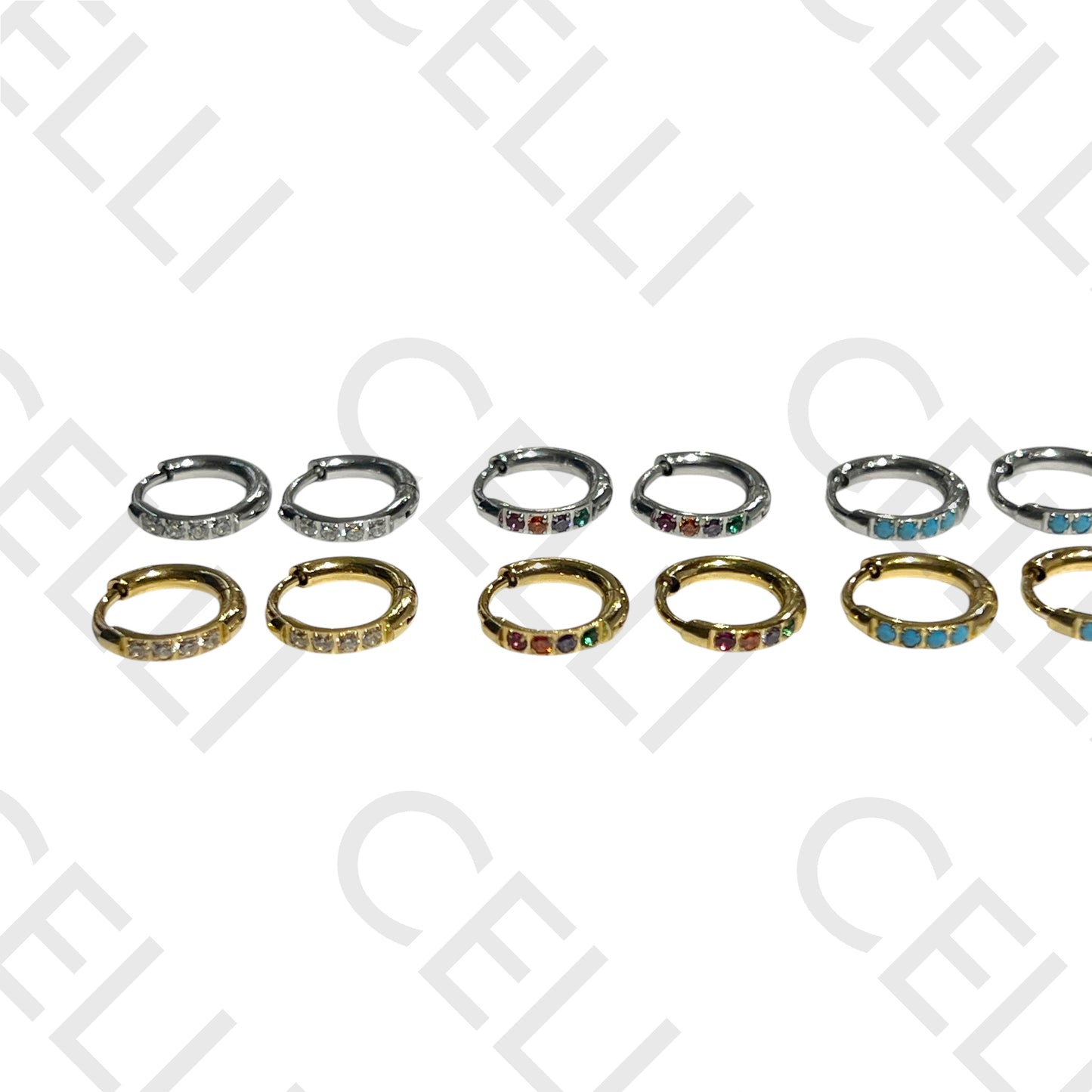 Salto de acero - argollas mini 1.6x10mm