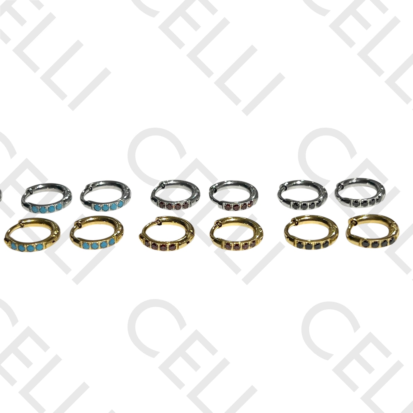 Salto de acero - argollas mini 1.6x10mm