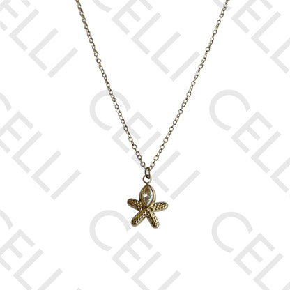 Steel Necklace - Starfish with Brilliant