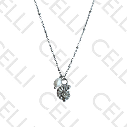 不锈钢项链 - 海螺贝壳