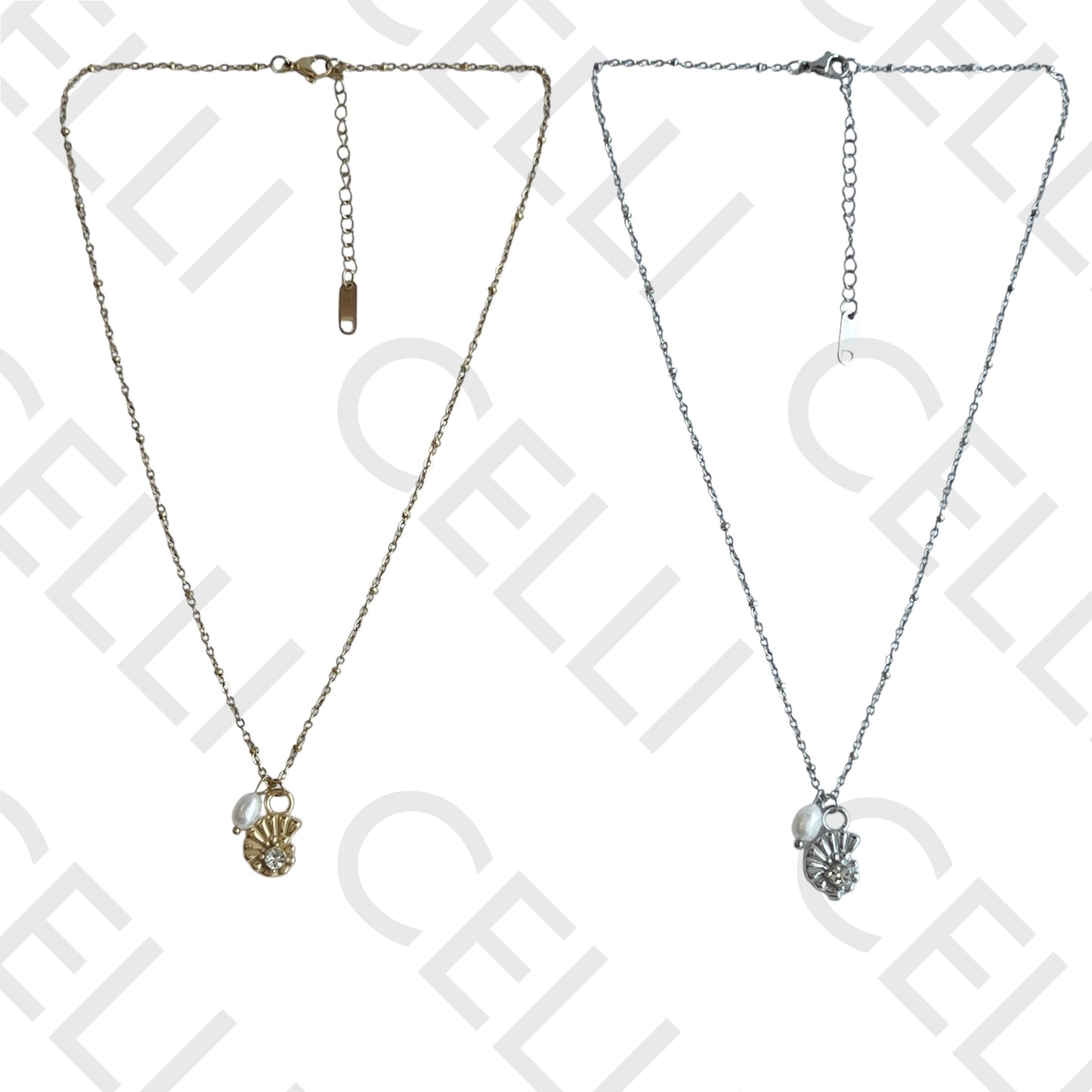 不锈钢项链 - 海螺贝壳