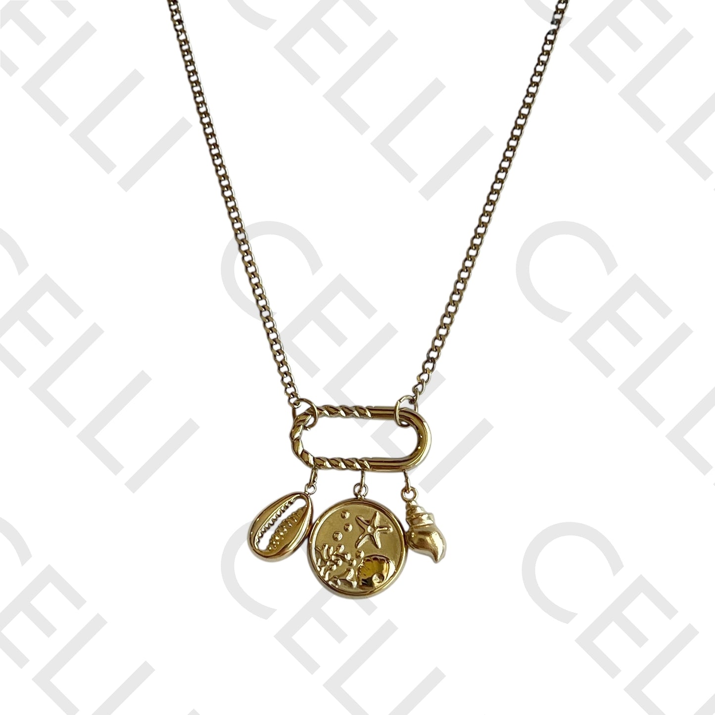 Colar de aço - elementos do mar