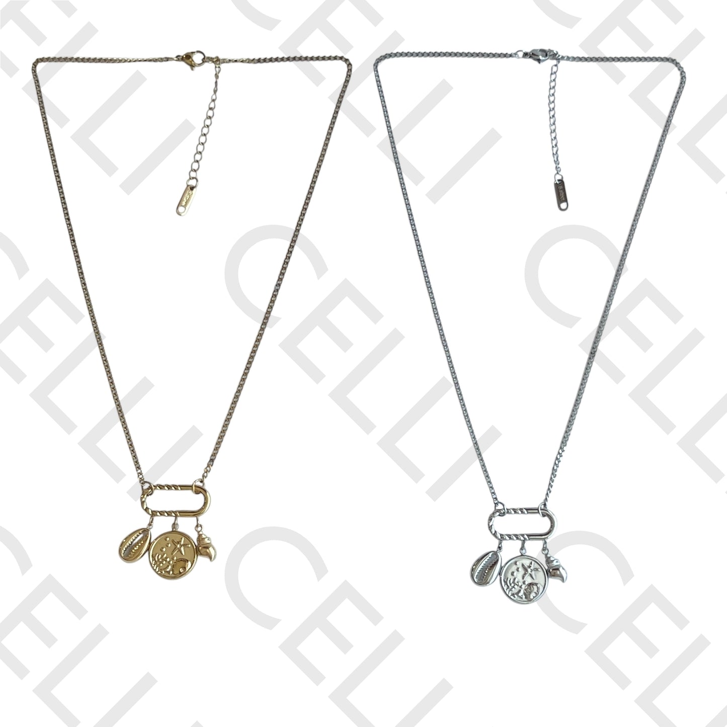 Colar de aço - elementos do mar