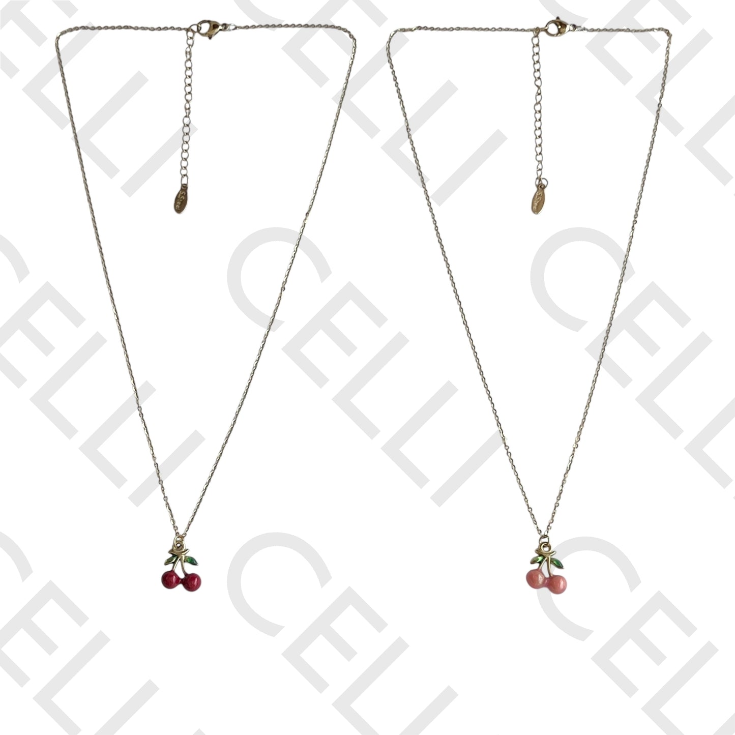 不锈钢项链 - 樱桃