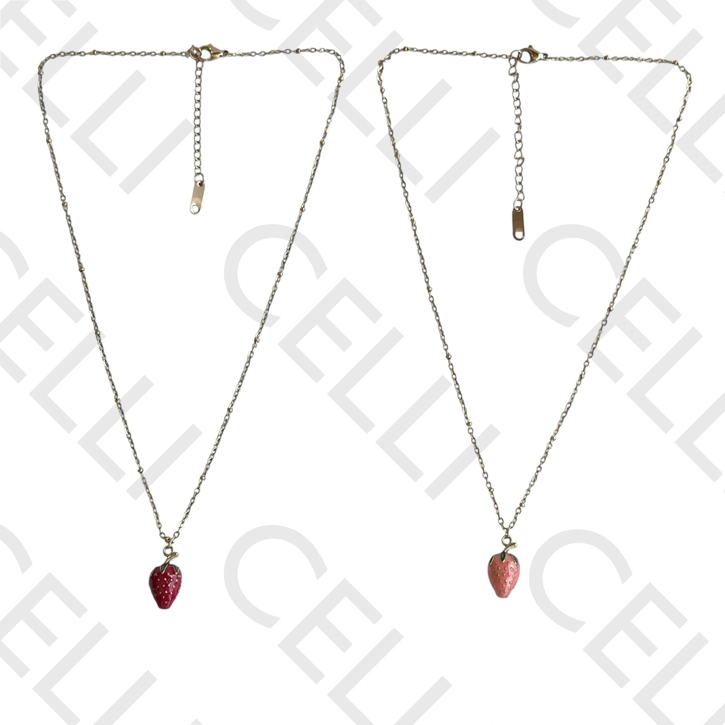 不锈钢项链 - 草莓
